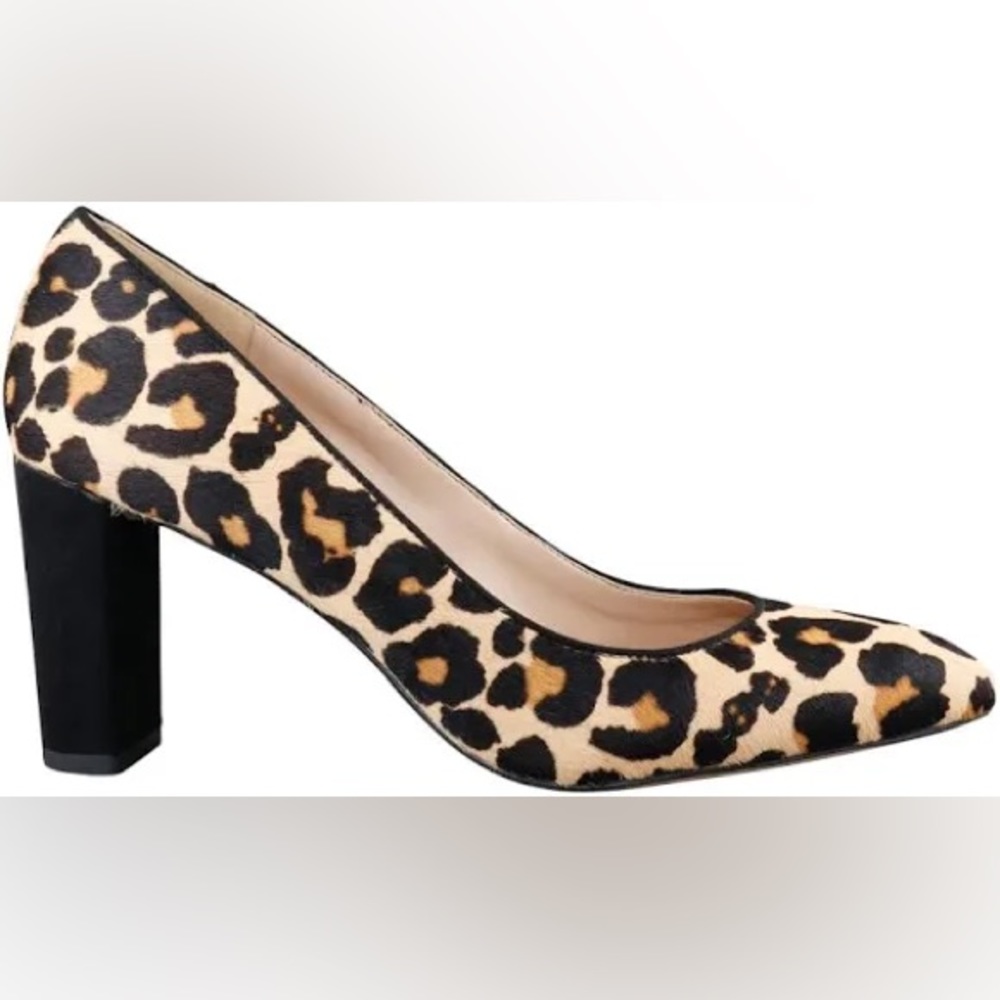 Essex Lane Margan Pump - Women's - Black/Light Brown Leopard Print size 8.5